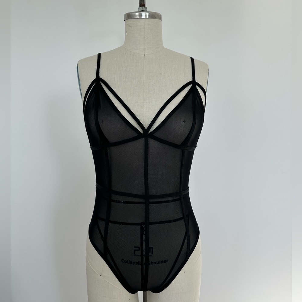 Sheer stretch bodysuit